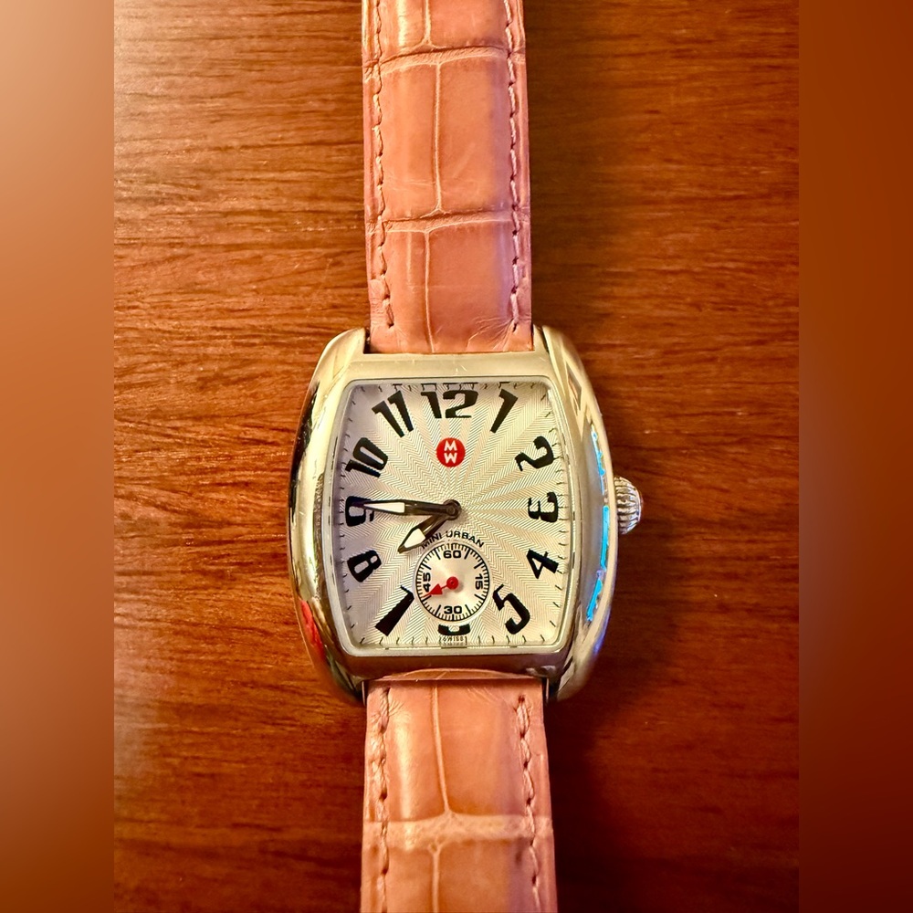 Michele Watch with Pink Interchangeable Band